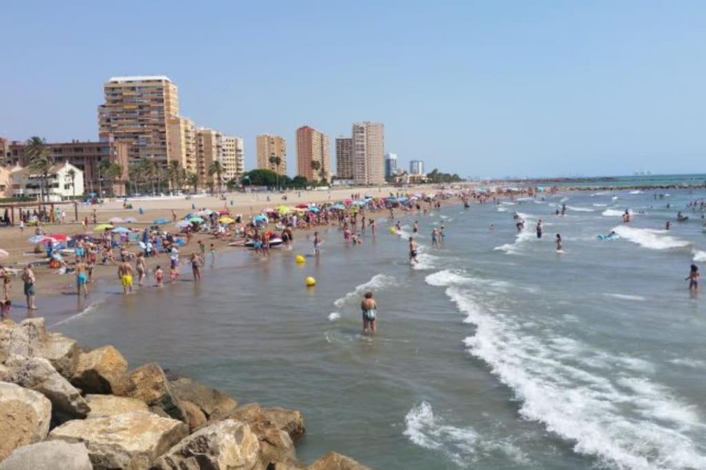 Coqueto Apartamento De Playa Con Piscina Y Terraza Валенсія Екстер'єр фото